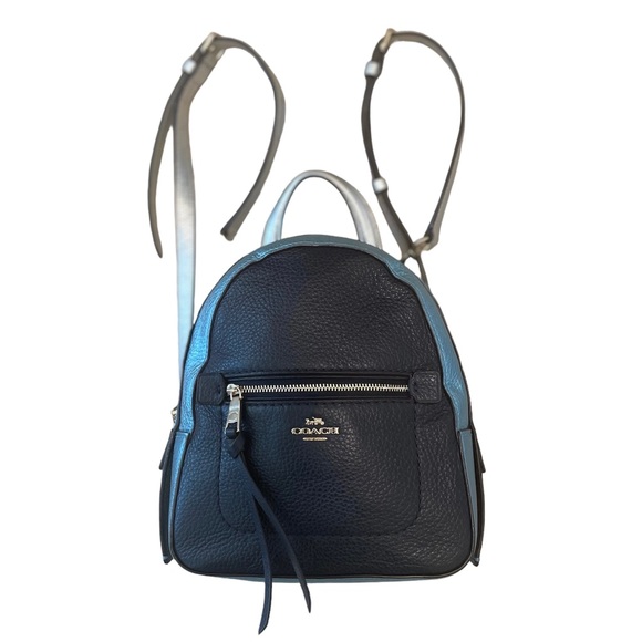 💯 Coach | Midnight/Multi Andi Mini Metallic Backpack - Picture 3 of 11